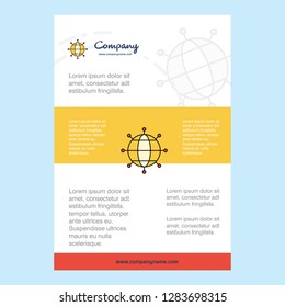 Template layout for Globe comany profile ,annual report, presentations, leaflet, Brochure Vector Background