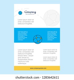 Template layout for Globe company profile. annual report, presentations, leaflet. Brochure Vector Background