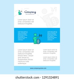 Template layout for Globe company profile ,annual report, presentations, leaflet, Brochure Vector Background