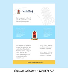 Template layout for Grave  comany profile ,annual report, presentations, leaflet, Brochure Vector Background