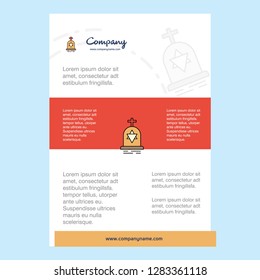 Template layout for Grave comany profile ,annual report, presentations, leaflet, Brochure Vector Background