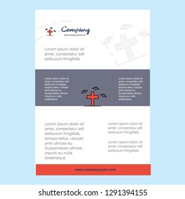 Template layout for Grave comany profile ,annual report, presentations, leaflet, Brochure Vector Background