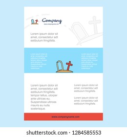 Template layout for Graveyard  comany profile ,annual report, presentations, leaflet, Brochure Vector Background