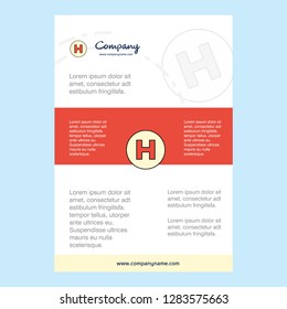 Template layout for Hospital  comany profile ,annual report, presentations, leaflet, Brochure Vector Background