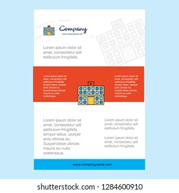 Template layout for Hospital comany profile ,annual report, presentations, leaflet, Brochure Vector Background