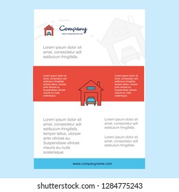 Template layout for House garage  comany profile ,annual report, presentations, leaflet, Brochure Vector Background