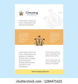 Template layout for Hunted house  comany profile ,annual report, presentations, leaflet, Brochure Vector Background