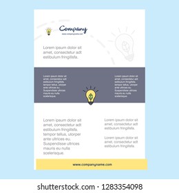 Template layout for Idea comany profile ,annual report, presentations, leaflet, Brochure Vector Background