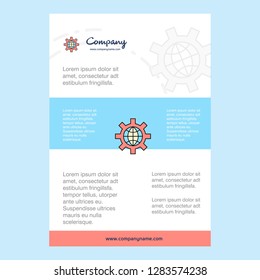 Template layout for Internet setting comany profile ,annual report, presentations, leaflet, Brochure Vector Background