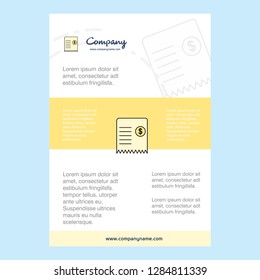 Template layout for Invoice comany profile ,annual report, presentations, leaflet, Brochure Vector Background