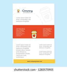 Template layout for Juice glass comany profile ,annual report, presentations, leaflet, Brochure Vector Background