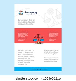 Template layout for Justice comany profile ,annual report, presentations, leaflet, Brochure Vector Background