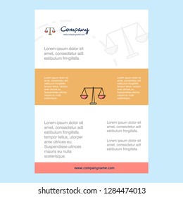 Template layout for Justice comany profile ,annual report, presentations, leaflet, Brochure Vector Background