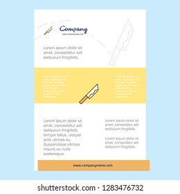 Template layout for Knife comany profile ,annual report, presentations, leaflet, Brochure Vector Background