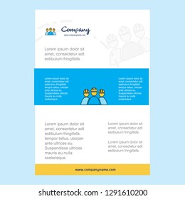 Template layout for Labour group avatar  comany profile ,annual report, presentations, leaflet, Brochure Vector Background