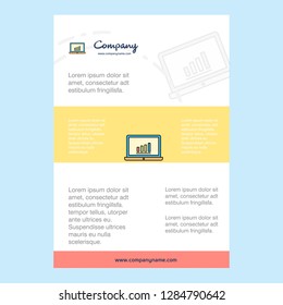 Template layout for Laptop comany profile ,annual report, presentations, leaflet, Brochure Vector Background