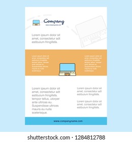 Template layout for Laptop comany profile ,annual report, presentations, leaflet, Brochure Vector Background