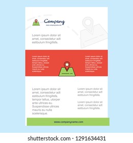 Template layout for Location comany profile ,annual report, presentations, leaflet, Brochure Vector Background