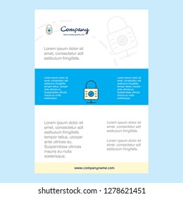 Template layout for Locked  comany profile ,annual report, presentations, leaflet, Brochure Vector Background