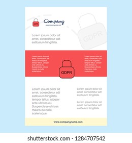 Template layout for Locked comany profile ,annual report, presentations, leaflet, Brochure Vector Background
