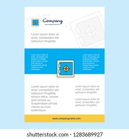 Template layout for Locker  comany profile ,annual report, presentations, leaflet, Brochure Vector Background