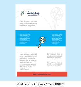 Template layout for Lollypop comany profile ,annual report, presentations, leaflet, Brochure Vector Background