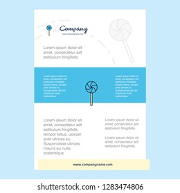 Template layout for Lollypop comany profile ,annual report, presentations, leaflet, Brochure Vector Background