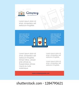 Template layout for Love candles comany profile ,annual report, presentations, leaflet, Brochure Vector Background