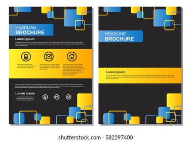 Template layout for magazine brochure flyer vector