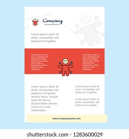 Template layout for Magic doll comany profile ,annual report, presentations, leaflet, Brochure Vector Background