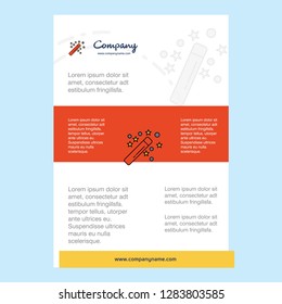 Template layout for Magic stick comany profile ,annual report, presentations, leaflet, Brochure Vector Background