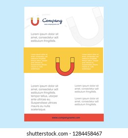 Template layout for Magnet comany profile ,annual report, presentations, leaflet, Brochure Vector Background