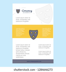 Template layout for Mask comany profile ,annual report, presentations, leaflet, Brochure Vector Background