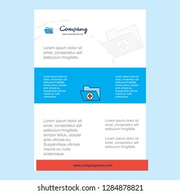 Template layout for Medical folder comany profile ,annual report, presentations, leaflet, Brochure Vector Background