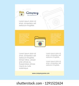 Template layout for Medical folder  comany profile ,annual report, presentations, leaflet, Brochure Vector Background