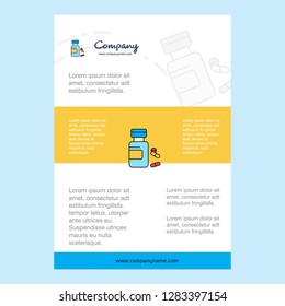 Template layout for Medicine  comany profile ,annual report, presentations, leaflet, Brochure Vector Background