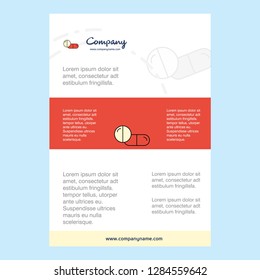 Template layout for Medicine  comany profile ,annual report, presentations, leaflet, Brochure Vector Background