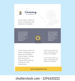 Template layout for Microphone comany profile ,annual report, presentations, leaflet, Brochure Vector Background