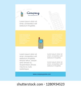 Template layout for Mobile phone comany profile ,annual report, presentations, leaflet, Brochure Vector Background