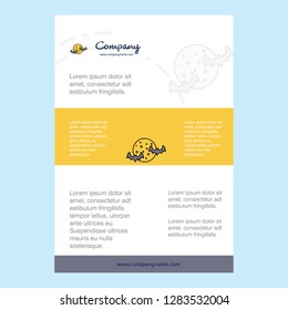 Template layout for Moon and bats  comany profile ,annual report, presentations, leaflet, Brochure Vector Background