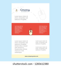 Template layout for Mouse comany profile ,annual report, presentations, leaflet, Brochure Vector Background