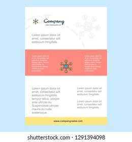 Template layout for Network comany profile ,annual report, presentations, leaflet, Brochure Vector Background