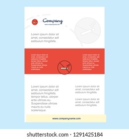 Template layout for No smoking comany profile ,annual report, presentations, leaflet, Brochure Vector Background