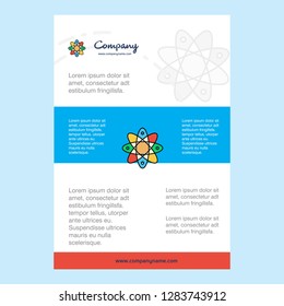 Template layout for Nuclear  comany profile ,annual report, presentations, leaflet, Brochure Vector Background