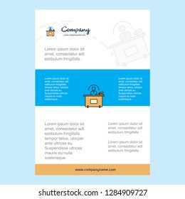 Template layout for Office desk  comany profile ,annual report, presentations, leaflet, Brochure Vector Background