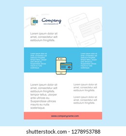 Template layout for Online banking comany profile ,annual report, presentations, leaflet, Brochure Vector Background