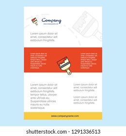 Template layout for Paint brush comany profile ,annual report, presentations, leaflet, Brochure Vector Background