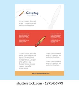 Template layout for Paint brush  comany profile ,annual report, presentations, leaflet, Brochure Vector Background