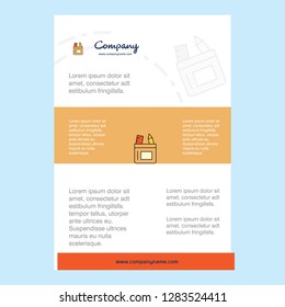 Template layout for Pencil box comany profile ,annual report, presentations, leaflet, Brochure Vector Background