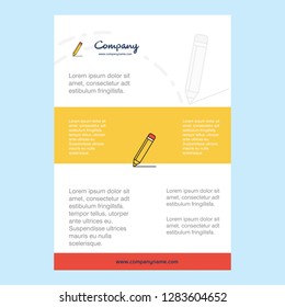 Template layout for Pencil  comany profile ,annual report, presentations, leaflet, Brochure Vector Background